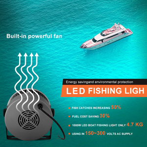 보트용 LED 어군 탐지등 1000W 1500W LED 그린 스퀴드 컬러 방수 블루 보우 램프 낚시 보트 라이트 - Product Image 3