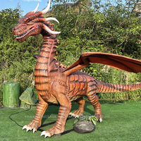 Décoration de parc à thème Animatronic Dragon Model Réaliste Dragon Statue Fournisseur