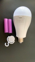 Ampoules LED d'urgence portables 15W batterie ampoule de secours lanternes lampes lumière de secours Rechargeable avec 2 pièces batterie intégrée