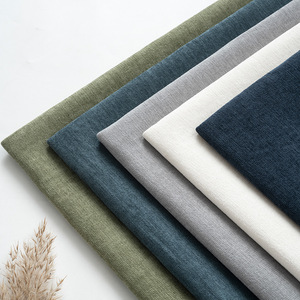 Tela de Poliéster con Textura de Lino, Color Sólido, Tejido para Tapicería de Sofás y Cortinas - Product Image 2