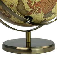 Globe du monde vintage de 30cm, décoration de maison et de bureau