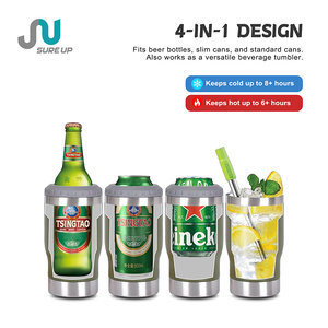 <span class=keywords><strong>Mug</strong></span> à bière en acier inoxydable 4-en-1 de 400 ml avec ouvre-bouteille, tasse intérieure amovible pour bouteille/canette, gobelet isotherme pour bar extérieur - Product Image 4