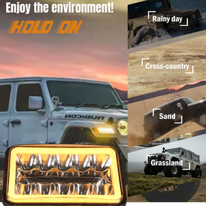 Proyector <span class=keywords><strong>de</strong></span> <span class=keywords><strong>ojo</strong></span> <span class=keywords><strong>de</strong></span> Ángel para coche, accesorios DRL automáticos, faro cuadrado <span class=keywords><strong>de</strong></span> 7 ", Lámpara <span class=keywords><strong>de</strong></span> trabajo Led, faro <span class=keywords><strong>de</strong></span> trabajo automático <span class=keywords><strong>de</strong></span> doble haz amarillo y blanco - Product Image 3