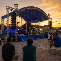 Scène de spectacle portable en alliage d'aluminium pour extérieur, podium pliable, passerelle, structure de scène pour mariage et concert, charge lourde
