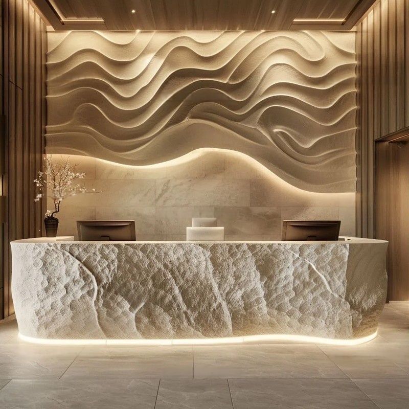 White reception desk 2