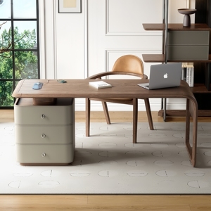 <span class=keywords><strong>Bureau</strong></span> de travail exécutif convertible <span class=keywords><strong>en</strong></span> bois de style moderne avec armoire intégrée, construction <span class=keywords><strong>en</strong></span> bois massif pour la maison, le <span class=keywords><strong>bureau</strong></span> ou la chambre à coucher - Product Image 2