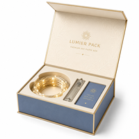 Scatola Magnetica di Lusso su Misura per Set di Luci LED, Custodia Rigida con Bordo in Lamina d'Oro, Laminazione Opaca, Goffratura, Fodera in Spugna, Produzione OEM