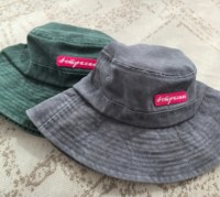 Sombrero de Pescador de Algodón Lavado de Primera Calidad con Parche de Logotipo Personalizado, Gorra de Sarga Vintage, Plegable, para Exteriores, Protección Solar, Gorras, Topi