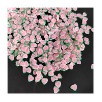 500G 5Mm 10Mm Perzik Polymeer Klei Plakjes Voor Diy Ambachten Klei Modder Slijm Fruit Klei Hagelslag Thuis Miniatuur Voedsel Decor