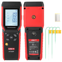 Termometer Digital UT325F UNI-T, penguji termokopel tipe N pencatat Data temperatur 4 saluran