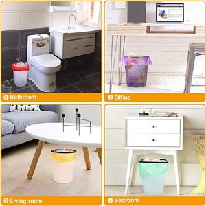 ถุงขยะ PE สีสันสดใส ขนาด 4 แกลลอน 168 ใบ สำหรับซูเปอร์มาร์เก็ต งานแสดงสินค้า วัสดุรีไซเคิล ห้องน้ำ บ้าน ถังขยะขนาดเล็ก - Product Image 6