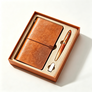 Set de Regalo Promocional Empresarial 3 en 1 Personalizable, para Uso en Oficina, con Libreta de Cuero, Bolígrafo y Memoria USB con Logotipo Personalizado - Product Image 2