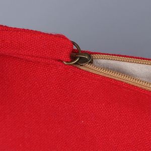 Wholesale Custom Travel Canvas Cosmetic Pouch Portable Cotton Canvas Travel Make up <b>Bag</b> Zipper Eco Friendly Canvas Toiletry <b>Bag</b> - Product Image 3