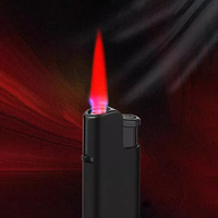 Briquet à gaz gonflable en métal coupe-vent, vente en gros, pas cher, briquet à gaz en métal mat amovible avec logo personnalisé pour la publicité