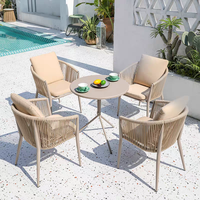 Chaise de jardin en corde tressée de haute qualité pour hôtel, terrasse et extérieur – Mobilier de luxe pour la salle à manger