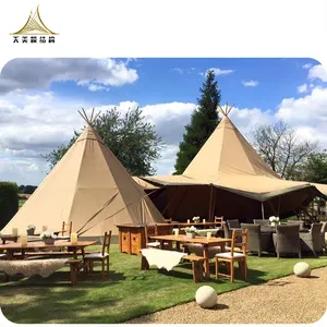 Luxury Waterproof Events Wedding Party Trade Show Camping Glamping Indian Tipi Tent For Sale