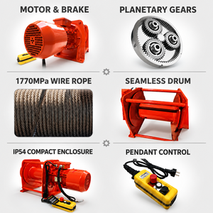 <span class=keywords><strong>ALLMAN</strong></span> Popular Venta de 2 toneladas de alto rendimiento de trabajo de bajo ruido cabrestantes de tracción de cable eléctrico para minería de construcción - Product Image 2
