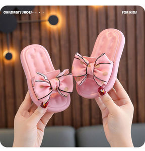 รองเท้าแตะเด็ก, เจ้าหญิงตัวน้อย, ชุดฤดูร้อนสำหรับเด็กผู้หญิง, รองเท้าแตะแบบสวมมีโบว์, พื้นรองเท้านุ่ม, รองเท้าการ์ตูนสำหรับใส่ในบ้าน - Product Image 5