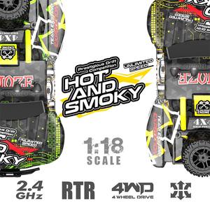 2,4 GHz 4WD RC coche de Control remoto de alta velocidad proporcional Drift <span class=keywords><strong>Racer</strong></span> para niños con controles de función completa vehículo todo terreno - Product Image 2