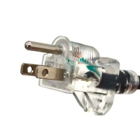 Cable de alimentación de alta resistencia para exteriores SJTW 8/10/12 AWG NEMA 5-15P a conector hembra sin aislamiento con extremo iluminado y pestillo