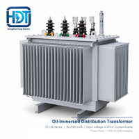 Transformateur de distribution triphasé immergé dans l'huile 100 kVA 300 kVA 400 kVA 630 kVA 10 kV 33 kV vers 400 V 50/60 Hz IEC 60076 pour sous-station