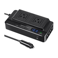 Onduleur de voiture multifonctionnel 200W 12v à 220v convertisseur de puissance prise universelle