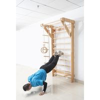 Barre de singe murale en bois pour enfants, échelle suédoise, gymnastique, sport, entraînement à domicile, barre de singe murale