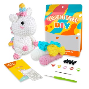 Kit de démarrage au crochet <span class=keywords><strong>Licorne</strong></span>, fournitures de bricolage pour le tissage manuel avec guide vocal en anglais par une personne réelle - Product Image 1