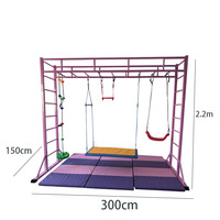 Structure d'escalade en acier durable pour l'entraînement physique des enfants en intérieur/extérieur - Tractions avec couleur personnalisable
