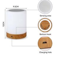 Lampe de table LED moderne 5V DC, alimentée par batterie, variateur tactile USB, RGB 3 couleurs, matériau PC, utilisation en chambre, éclairage réglable