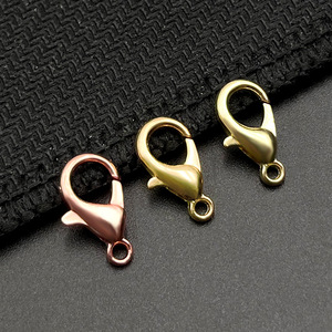 Boucle en alliage de zinc en forme d'écrevisse 302 pour la fabrication de bracelets, apprêts de bijoux plaqués en forme de goutte - Product Image 1