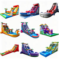 Château gonflable avec toboggan aquatique pour enfants, en PVC, idéal pour les fêtes aquatiques commerciales d'été, vente directe usine