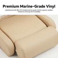Siège de bateau pliable de luxe imperméable HOMFUL Accessoires pour la marine Chaise de bateau en cuir PU de qualité marine Siège de bateau rabattable à dossier haut