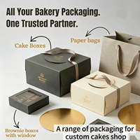 Boîtes à gâteaux en papier de marque en gros avec poignée, personnalisables en usine, de qualité alimentaire, pour pâtisseries, avec logo