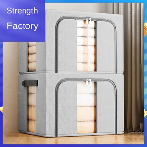 Boîte de rangement pour vêtements surdimensionnée de style européen en tissu Oxford pliable multifonctionnelle de 72 L en forme de <span class=keywords><strong>cube</strong></span> avec tiroir intégré - Product Image 2