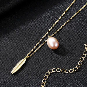S925 Sterling Silver Zirconia Pearl Pendant <b>Necklace</b> Hot-Selling Luxury Gold-Plated Jewelry Wholesale - Product Image 5