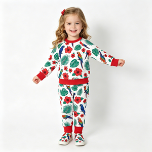 Conjunto de Pantalones y Camiseta de Manga Larga con Estampado Colorido y Lindo para Niños Pequeños, Ideal para Fiestas, Uso Diario y Salidas - Product Image 2