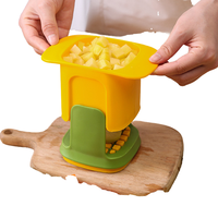 Multifunctionele Plastic Groentechopper Huishoudelijke Handdruk Frietjes Snijder Uiensnijder Komkommer Aardappelsnijder Handleiding