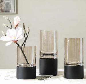 Jarrón de Vidrio Transparente de Estilo Americano, Decoración Creativa para el Hogar, Florero Hidropónico de Mesa, Exhibición Suave - Product Image 3