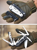Multi-Tool Couteau de poche métrique avec mâchoire dentelée Équipement de survie de camping Pince pliante Ciseaux et tournevis OEM Personnalisable