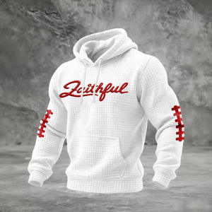 Sudadera con Capucha para Hombre, Color Rojo, con Número 49, Transpirable, de Poliéster Tejido, Manga Larga, Ropa Deportiva - Product Image 4