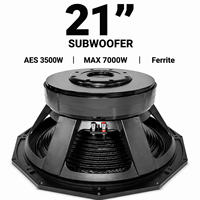 Woofer passif super basse de 21 pouces 7000W avec bobine vocale de 153mm, impédance de 8 ohms, boîtier métallique pour système audio de grande salle