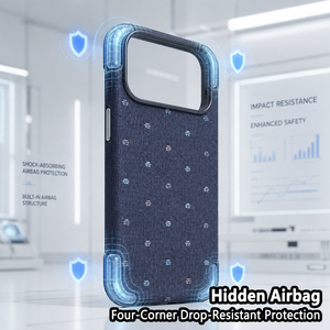 Funda de Cuero Premium a Prueba de Golpes para <span class=keywords><strong>iPhone</strong></span> 18 Pro Max, con Tecla de Acceso Rápido Sensible a la IA, Diseño de Puntos, Parachoques Magnético - Product Image 2