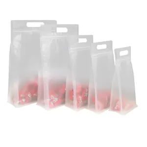 Customized Full Transparent/frosted Food Grade Plastic Packaging Bag Smell Proof Thickened 8 Side Seal Flat Bottom Zipperbag