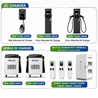 Station de recharge DC pour véhicules électriques MIDA haute puissance 40kW 60kW 80kW à double pistolet, chargeur mural CCS1 CCS2 pour flottes commerciales NA EU GCC