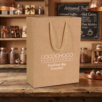 Sac de shopping de marque avec poignées en cordon, impression de logo personnalisée, sac cadeau pour l'emballage de bonbons