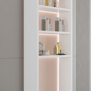 LE Vente chaude Étagère de présentation pour salon de coiffure et de beauté, Armoire de rangement en bois, Vitrine de présentation de cosmétiques - Product Image 2