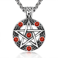 Collier pendentif étoile à cinq branches en alliage de zinc avec cristaux bleus sertis clos, origine Dongguan, bijoux cadeau SP417