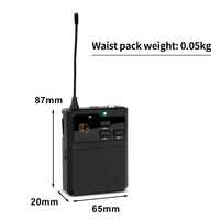 Sistem Mikrofon Nirkabel Headset 2-Kanal DR666 Kualitas Suara Tinggi Portabel, Mikrofon Logam Laris Manis dengan Akses Nirkabel