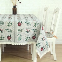 MOQ 100 pièces Nappe Jacquard Florale Tissée en Polyester/Coton Anti-Salissure de Haute Qualité Personnalisée pour Décoration de Salon et de Banquet